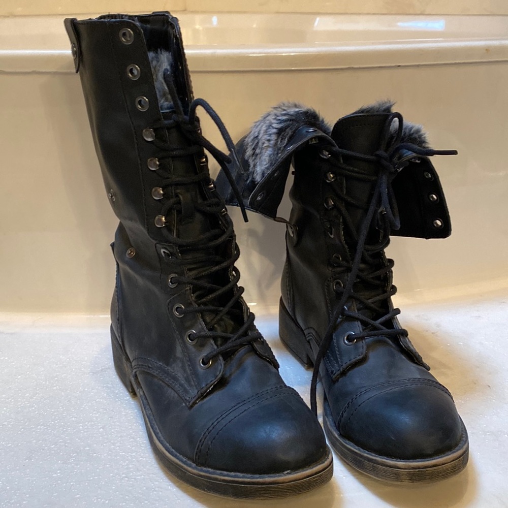 Madden Girl lace up combat boots